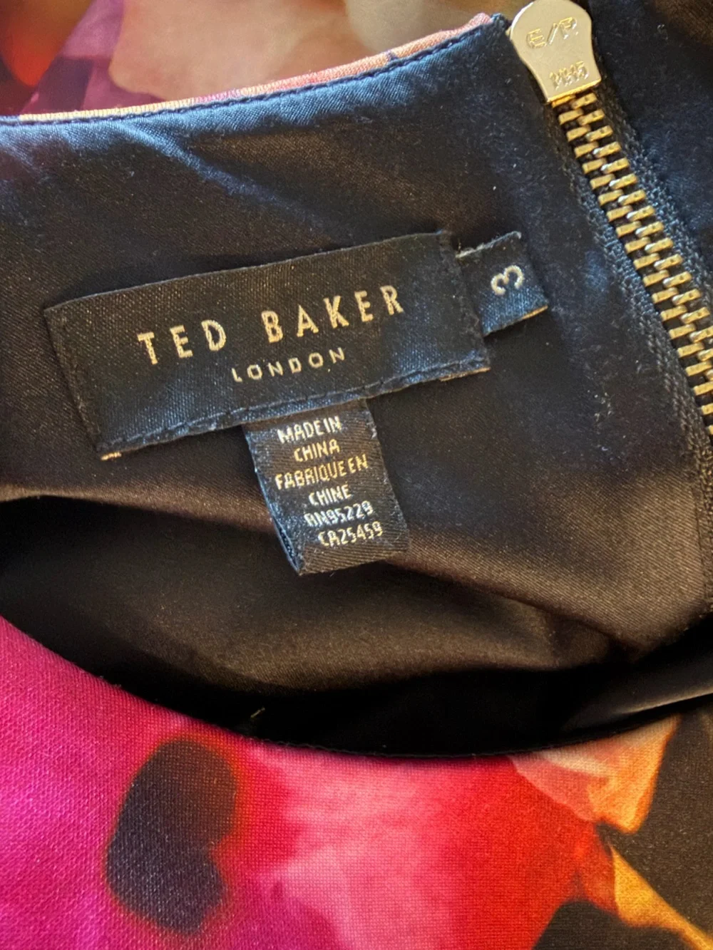 Ted Baker Black Floral Sheath Midi Dress - Picture 10 of 12
